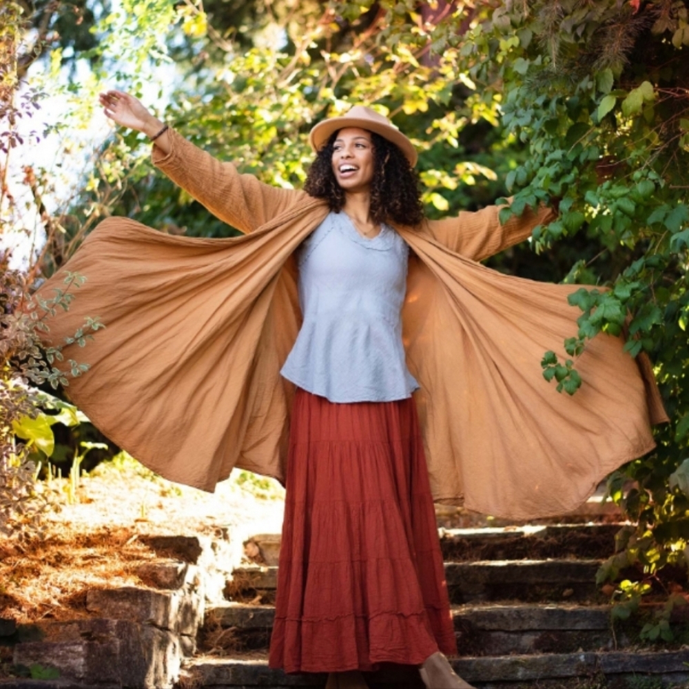 Organic cotton handmade kimono jacket